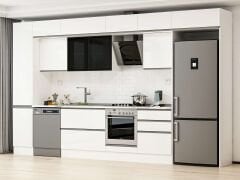 Alvinka 395X240 Cm High Gloss Mutfak Dolabı Mbb-E90B45S60-3 High Gloss | Beyaz - Mdf