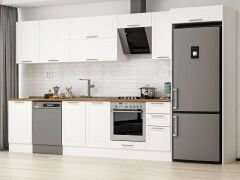 Alvinka 370X222 Cm Klasik Mebran Mutfak Dolabı Mb-E80S50S40-2 Mebran | Beyaz - Suntalam