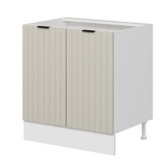 Alvinka Mutfak Modül Mbr_B Alt 2K1R 80Cm Dolap Beyaz Kumtaşı Suntalam