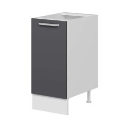 Alvinka Mutfak Modül Duz Alt 1K1R 40Cm Dolap Beyaz Antrasit Suntalam