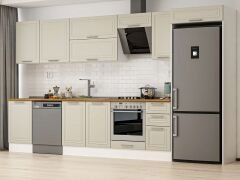 Alvinka 370X222 Cm Klasik Mebran Mutfak Dolabı Mb-E80S50S40-2 Mebran | Kumtaşı - Suntalam