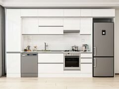 Alvinka 380X240 Cm High Gloss Mutfak Dolabı Mbb-E90B50S40-1 High Gloss | Beyaz - Suntalam