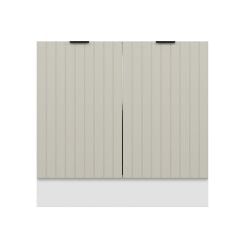 Alvinka Mutfak Modül Mbr_B Alt 2K1R 90Cm Dolap Beyaz Kumtaşı Mdf