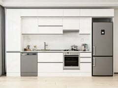 Alvinka 380X240 Cm High Gloss Mutfak Dolabı Mbb-E90B50S40-1 High Gloss | Beyaz - Mdf