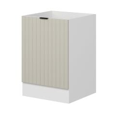 Alvinka Mutfak Modül Mbr_B Alt 1K 60Cm Evye Dolap Beyaz Kumtaşı Mdf