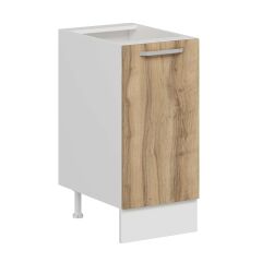 Alvinka Mutfak Modül Duz Alt 1K1R 40Cm Dolap Beyaz Dore Mdf