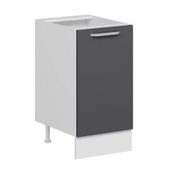 Alvinka Mutfak Modül Duz Alt 1K1R 45Cm Dolap Beyaz Antrasit Suntalam