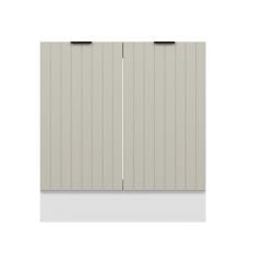 Alvinka Mutfak Modül Mbr_B Alt 2K 80Cm Evye Dolap Beyaz Kumtaşı Mdf