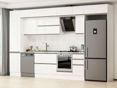 Alvinka 380X240 Cm High Gloss Mutfak Dolabı Mbb-E90B50S40-2 High Gloss | Beyaz - Mdf