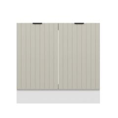 Alvinka Mutfak Modül Mbr_B Alt 2K 90Cm Evye Dolap Beyaz Kumtaşı Mdf