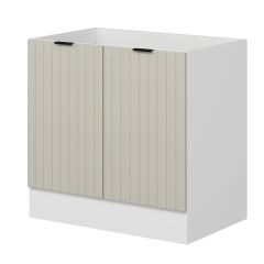 Alvinka Mutfak Modül Mbr_B Alt 2K 90Cm Evye Dolap Beyaz Kumtaşı Mdf