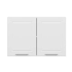 Alvinka Mutfak Modül Mbr_C Üst 2Dk1R 90-H60Cm Dolap Beyaz Beyaz Mdf