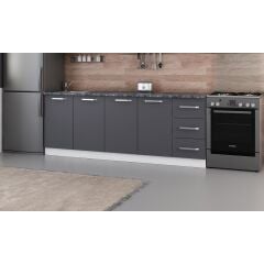 Minar 220 Cm Mutfak Dolabı Beyaz Antrasit 220-A3-Alt Modül