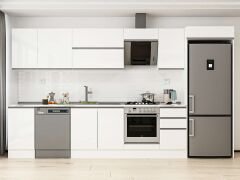 Alvinka 380X222 Cm High Gloss Mutfak Dolabı Mb-E90S45S45-2 High Gloss | Beyaz - Suntalam