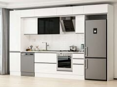 Alvinka 380X240 Cm High Gloss Mutfak Dolabı Mbb-E90B50S40-3 High Gloss | Beyaz - Suntalam