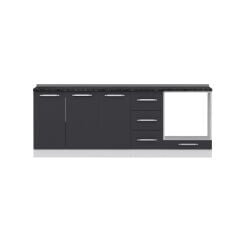 Minar 220 Cm Mutfak Dolabı Beyaz Antrasit 220-A4-Alt Modül