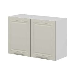 Alvinka Mutfak Modül Mbr_C Üst 2Dk1R 90-H60Cm Dolap Beyaz Kumtaşı Mdf