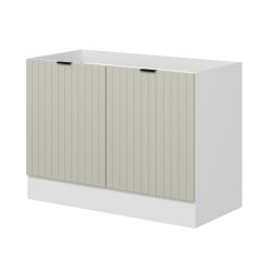 Alvinka Mutfak Modül Mbr_B Alt 2K 120Cm Evye Dolap Beyaz Kumtaşı Suntalam