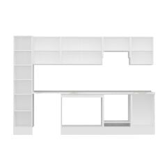 Alvinka 290X210 Cm High Gloss Mutfak Dolabı Mb-E80B40S50-1 High Gloss | Antrasit - Mdf