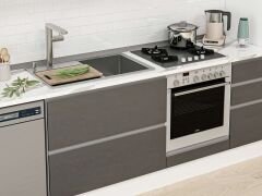 Alvinka 380X240 Cm High Gloss Mutfak Dolabı Mbb-E90B50S40-3 High Gloss | Antrasit - Mdf