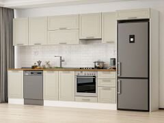 Alvinka 375X222 Cm Klasik Mebran Mutfak Dolabı Mb-E80S50S45-1 Mebran | Kumtaşı - Suntalam