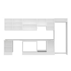 Alvinka 375X222 Cm Klasik Mebran Mutfak Dolabı Mb-E80S50S45-1 Mebran | Kumtaşı - Suntalam