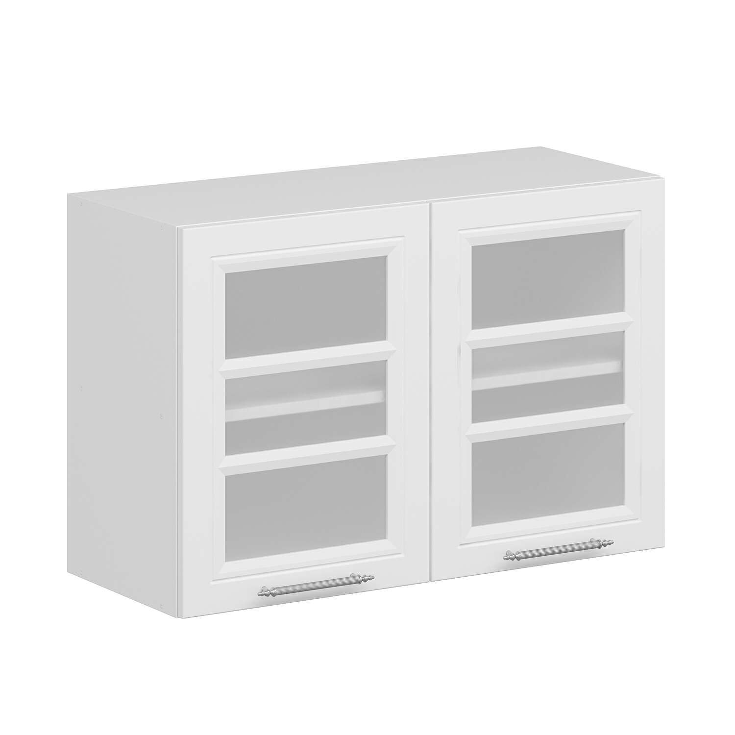 Alvinka Mutfak Modül Mbr_C Üst 2Dk1R 90-H60Cm Dolap Cam Beyaz Beyaz Suntalam