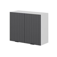 Alvinka Mutfak Modül Mbr_B Üst 2Dk1R 90-H72Cm Dolap Beyaz Antrasit