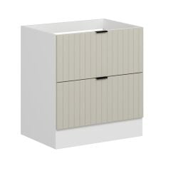 Alvinka Mutfak Modül Mbr_B Alt 2Ç 80Cm Evye Dolap Beyaz Kumtaşı Mdf