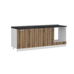 Minar 220 Cm Mutfak Dolabı Beyaz Dore 220-D4-Alt Modül