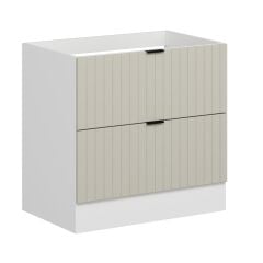 Alvinka Mutfak Modül Mbr_B Alt 2Ç 90Cm Evye Dolap Beyaz Kumtaşı Mdf