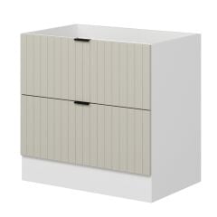 Alvinka Mutfak Modül Mbr_B Alt 2Ç 90Cm Evye Dolap Beyaz Kumtaşı Mdf