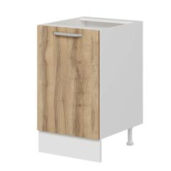 Alvinka Mutfak Modül Duz Alt 1K1R 50Cm Dolap Beyaz Dore Mdf