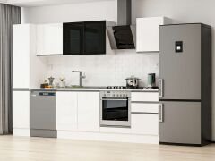 Alvinka 290X210 Cm High Gloss Mutfak Dolabı Mb-E80B40S50-3 High Gloss | Beyaz - Suntalam