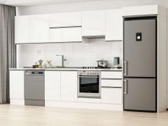 Alvinka 385X222 Cm High Gloss Mutfak Dolabı Mb-E90S45S50-1 High Gloss | Beyaz - Mdf