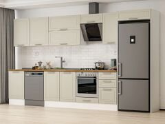 Alvinka 375X222 Cm Klasik Mebran Mutfak Dolabı Mb-E80S50S45-2 Mebran | Kumtaşı - Suntalam