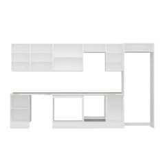 Alvinka 375X222 Cm Klasik Mebran Mutfak Dolabı Mb-E80S50S45-2 Mebran | Kumtaşı - Suntalam