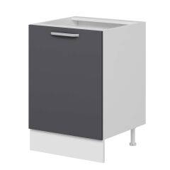 Alvinka Mutfak Modül Duz Alt 1K1R 60Cm Dolap Beyaz Antrasit Mdf