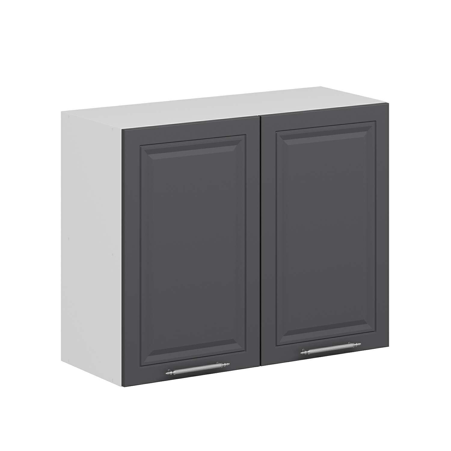 Alvinka Mutfak Modül Mbr_C Üst 2Dk1R 90-H72Cm Dolap Beyaz Antrasit Mdf