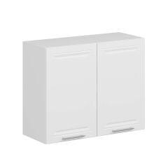 Alvinka Mutfak Modül Mbr_C Üst 2Dk1R 90-H72Cm Dolap Beyaz Beyaz Mdf