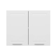 Alvinka Mutfak Modül Mbr_C Üst 2Dk1R 90-H72Cm Dolap Beyaz Beyaz Mdf