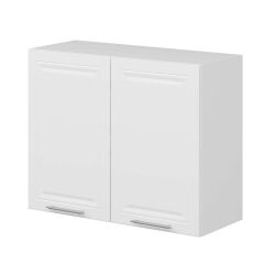 Alvinka Mutfak Modül Mbr_C Üst 2Dk1R 90-H72Cm Dolap Beyaz Beyaz Mdf