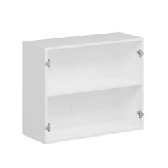 Alvinka Mutfak Modül Mbr_C Üst 2Dk1R 90-H72Cm Dolap Beyaz Beyaz Mdf