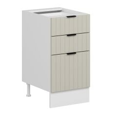 Alvinka Mutfak Modül Mbr_B Alt 3Ç1B2K Nray 45Cm Dolap Beyaz Kumtaşı Mdf