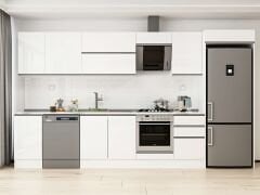 Alvinka 385X222 Cm High Gloss Mutfak Dolabı Mb-E90S45S50-2 High Gloss | Beyaz - Mdf