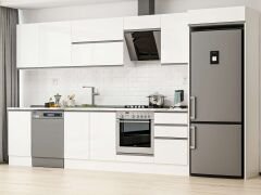 Alvinka 385X222 Cm High Gloss Mutfak Dolabı Mb-E90S45S50-2 High Gloss | Beyaz - Mdf