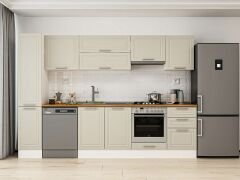 Alvinka 290X210 Cm Klasik Mebran Mutfak Dolabı Mb-E80B40S50-1 Mebran | Kumtaşı - Suntalam