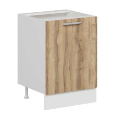 Alvinka Mutfak Modül Duz Alt 1K1R 60Cm Dolap Beyaz Dore Mdf