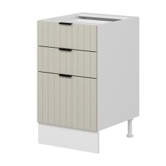 Alvinka Mutfak Modül Mbr_B Alt 3Ç1B2K Nray 50Cm Dolap Beyaz Kumtaşı Suntalam