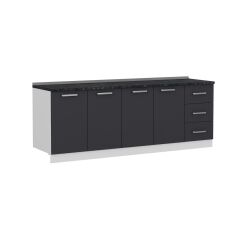 Minar 225 Cm Mutfak Dolabı Beyaz Antrasit 225-A2-Alt Modül